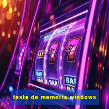 teste de memoria windows